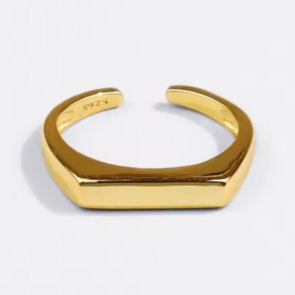 14K Gold Filled Geometric Ring - Picture 1 of 4